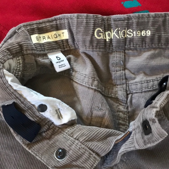 GAPKIDS 5 STRAIGHT LEG CORDUROY PANTS & LS TEE - Picture 3 of 8